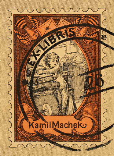Exlibris by Karel Stapfer from Czechoslovakia for Kamil Machek - Child Book Jugend 