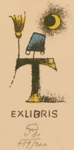 Exlibris by Jindrich Novak from Czechoslovakia for ? T - 