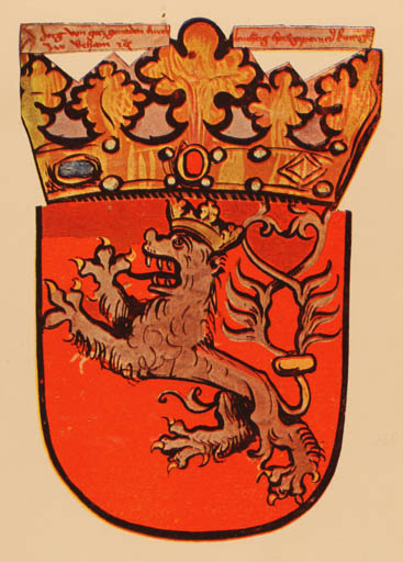 Exlibris by ? ? from Czechoslovakia for Georg Hunten König Podiebradinensis - Fauna Heraldry Regent/royalty 