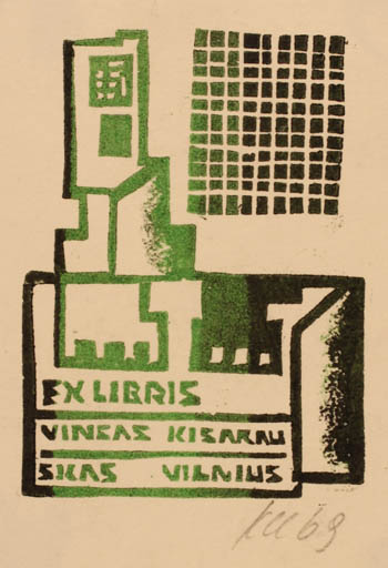 Exlibris by Vincas Kisarauskas from Lithuania for Vincas Kisarauskas - Abstract 