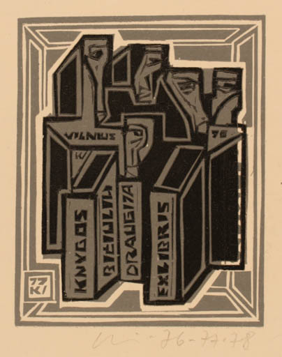 Exlibris by Vincas Kisarauskas from Lithuania for ? ? - Abstract 