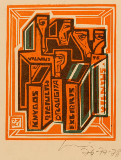 Exlibris by Vincas Kisarauskas from Lithuania for ? ? - Abstract 