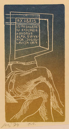 Exlibris by Vincas Kisarauskas from Lithuania for ? ? - Abstract Exlibris Congress 