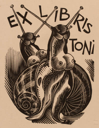 Exlibris by Antoni Gelabert from Spain for ? Toni - Erotica 