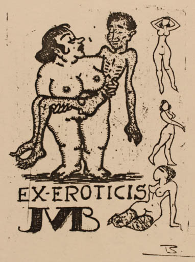 Exlibris by Ivan-Vincent Botella from Spain for Ivan-Vincent Botella - Erotica Ex Erotica 