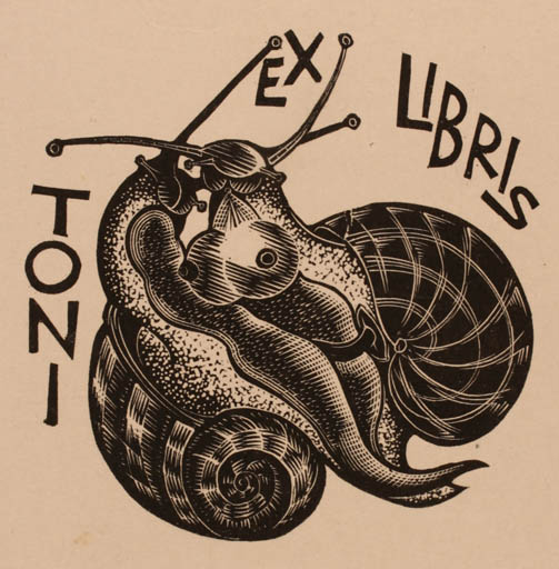 Exlibris by Antoni Gelabert from Spain for ? Toni - Erotica 