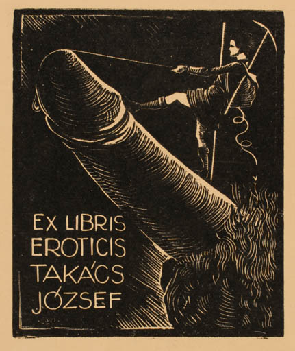 Exlibris by ? ? from Unknown for Takács Jozsef - Erotica Ex Erotica 