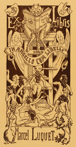Exlibris by   from France for Marcel Luquet - Erotica 