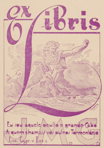 Exlibris by Jose Martins from Portugal for Judite Maria Goncalves - Scenery/Landscape Mythology 