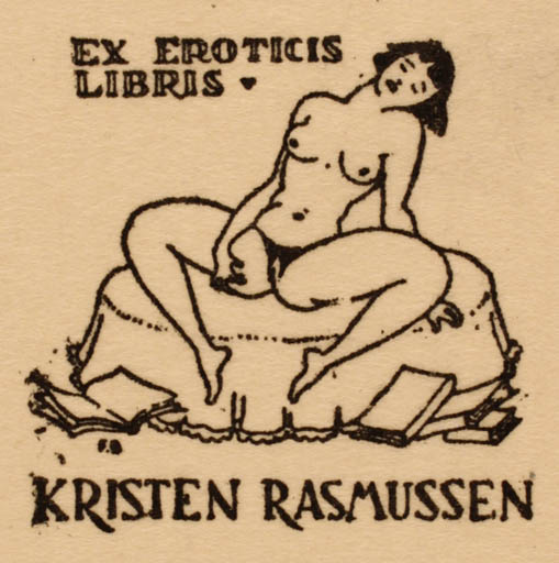 Exlibris by ? ? from Unknown for Kristen Rasmussen - Erotica Ex Erotica 