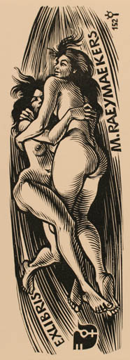 Exlibris by Frank-Ivo van Damme from Belgium for Michiel Raeymaekers - Erotica Ex Erotica 