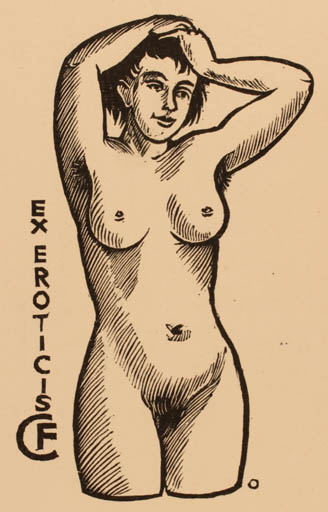 Exlibris by Herbert S. Ott from Germany for ? C.F. - Erotica Ex Erotica 