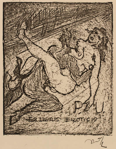 Exlibris by Rudolf Koch from Germany for Paul Ultsch - Erotica Ex Erotica 