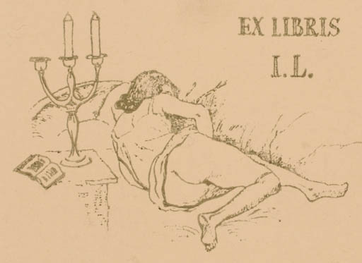 Exlibris by Jarka Stika from Czechoslovakia for ? I.L. - Erotica Ex Erotica 