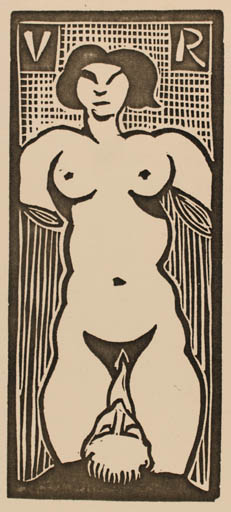 Exlibris by Viktor Roubal from Czechoslovakia for Viktor Roubal - Erotica Ex Erotica 