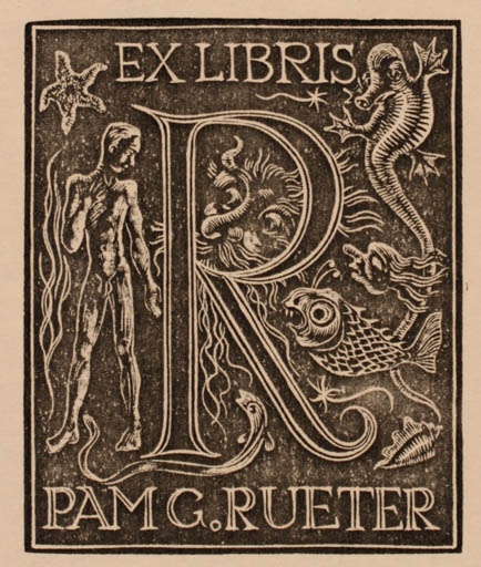 Exlibris by Pam Georg Rueter from Netherland for Pam Georg Rueter - 