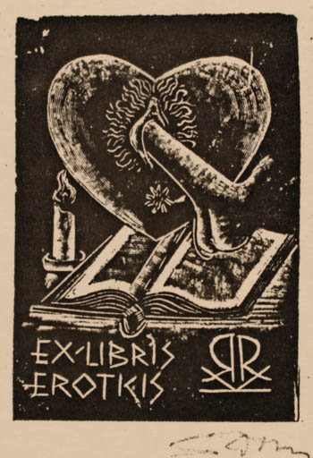 Exlibris by Karoly Radvanyi-Roman from Romania for Karoly Radvanyi-Roman - Erotica Ex Erotica 