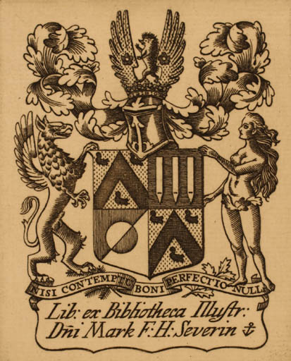 Exlibris by Mark F. Severin from Belgium for Mark F. Severin - Heraldry 