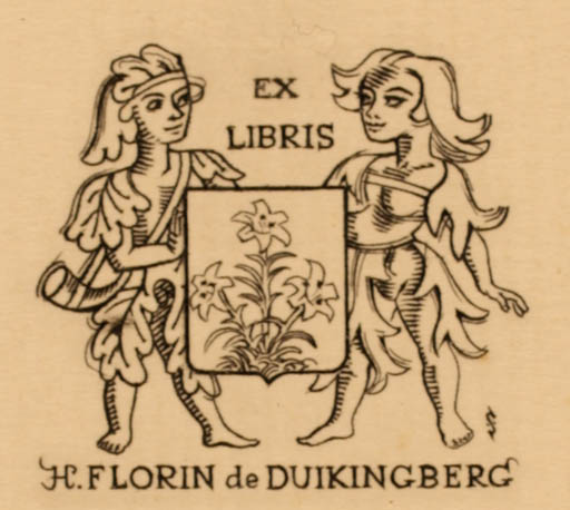 Exlibris by Mark F. Severin from Belgium for Florin de Duikingberg - 