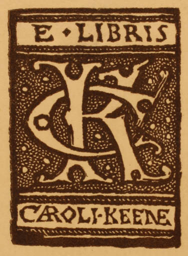 Exlibris by ? ? from Unknown for Charles Keene - Monogram 