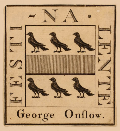 Exlibris by ? ? from Great Britain for George Onslow - Bird 