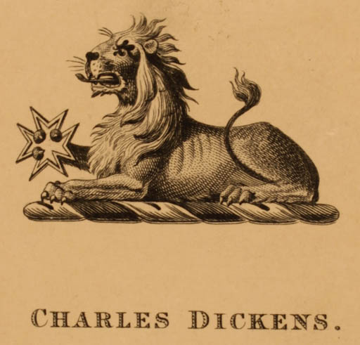 Exlibris by ? ? from Great Britain for Charles Dickens - Fauna 