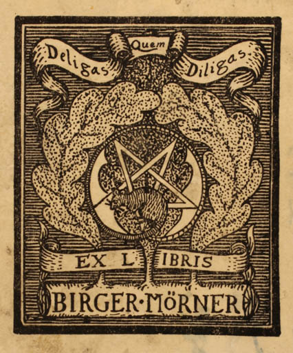 Exlibris by Albert Engström from Sweden for Birger Mørner - Heraldry 