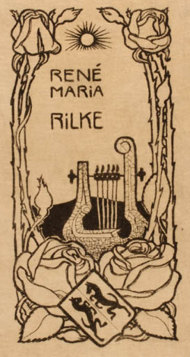 Exlibris by ? ? from Unknown for René Maria Rilke - Jugend 