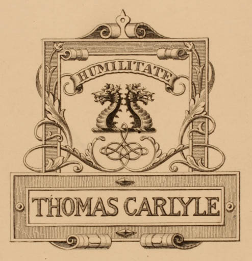 Exlibris by ? ? from Great Britain for Thomas Carlyle - Heraldry 