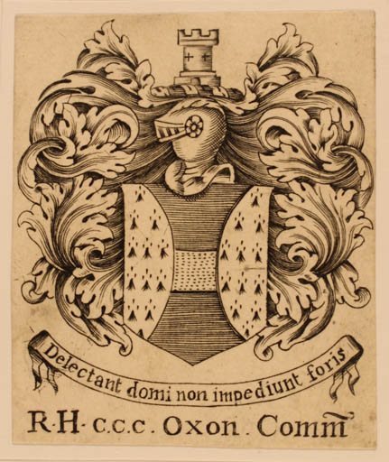 Exlibris by ? ? from Great Britain for Robert Hoblyn - Heraldry 