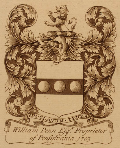 Exlibris by ? ? from Great Britain for William Penn Esqr - Heraldry 