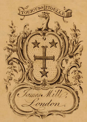 Exlibris by ? ? from Great Britain for James Mill - Heraldry 