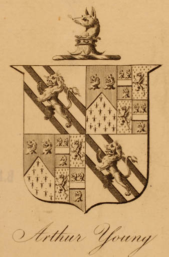 Exlibris by ? ? from Great Britain for Arthur Young - Heraldry 