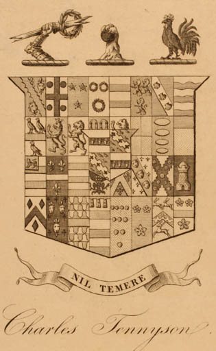 Exlibris by ? ? from Great Britain for Charles Turner Tennyson - Heraldry 