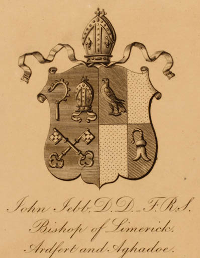 Exlibris by ? ? from Great Britain for John Jebb - Heraldry 