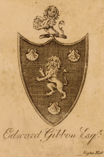 Exlibris by ? Hughes from Great Britain for Edward Gibbon - Heraldry 