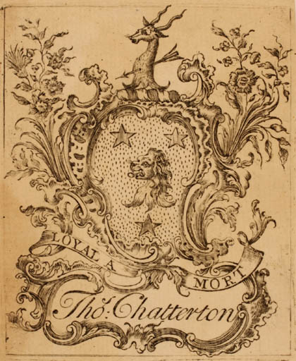 Exlibris by ? ? from Great Britain for Thom Chatteron - Heraldry 