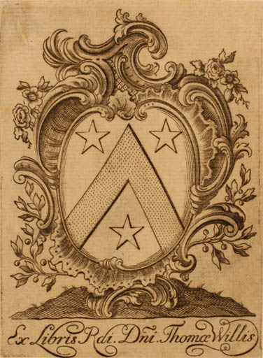 Exlibris by ? ? from Great Britain for Thomas Willis - Heraldry 