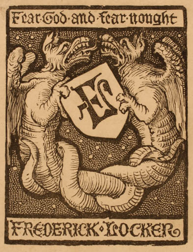 Exlibris by ? ? from Great Britain for Frederick Locker- Lampson - Heraldry 