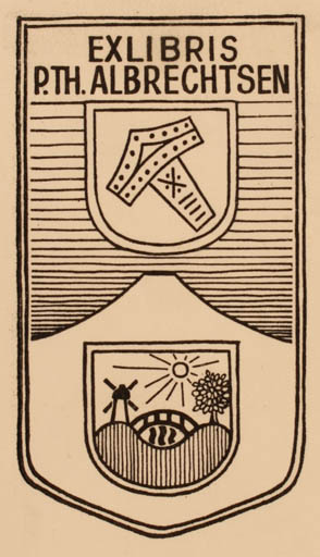 Exlibris by Peter Therkel Albrechtsen from Denmark for Peter Therkel Albrechtsen - Heraldry 