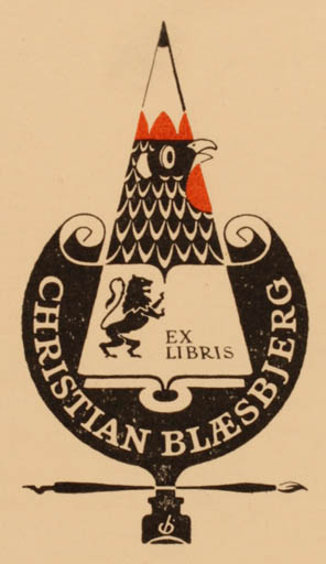 Exlibris by Christian Blæsbjerg from Denmark for Christian Blæsbjerg - 