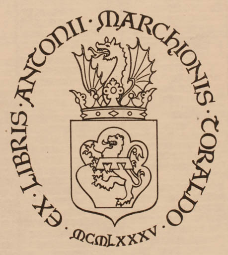 Exlibris by Zdenko G. Alexy from Czechoslovakia for Antonii Marchionis - Heraldry 