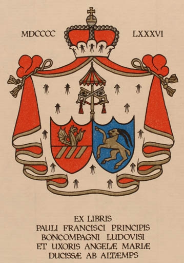 Exlibris by Zdenko G. Alexy from Czechoslovakia for Pauli Francisci - Heraldry 