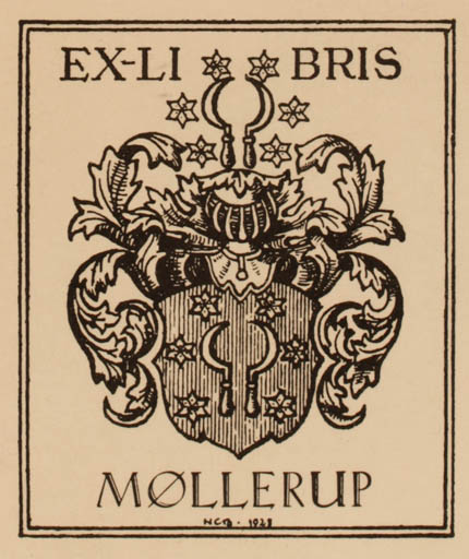 Exlibris by H. C. Bärenholdt from Denmark for ? Møllerup - Heraldry 