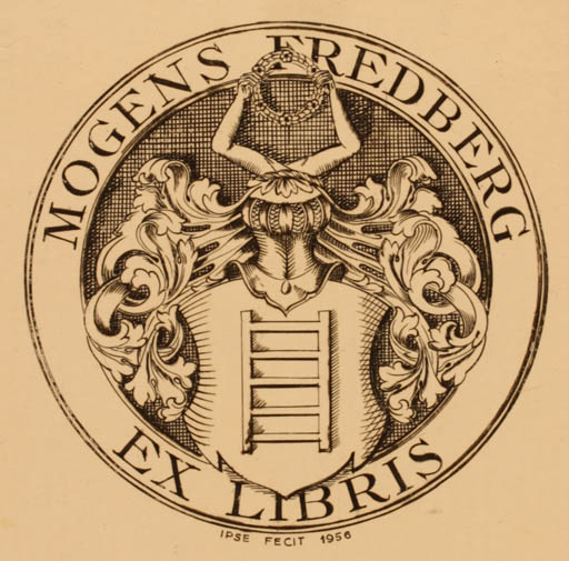 Exlibris by Mogens Fredberg from Denmark for Mogens Fredberg - Heraldry 