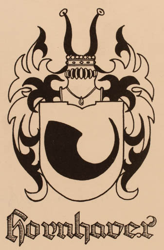 Exlibris by Hans Chr. Hornhaver from Denmark for Hans Chr. Hornhaver - Heraldry 