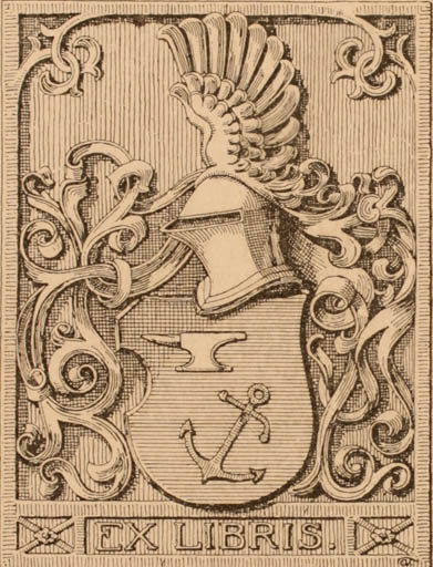 Exlibris by Otto Timroth from Denmark for P. H. E. Jørgensen - Heraldry 