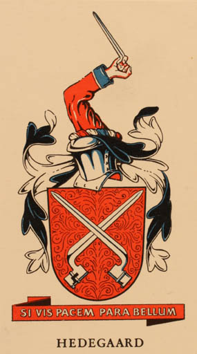 Exlibris by Jan Raneke from Sweden for ? Hedegaard - Heraldry 