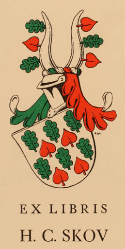 Exlibris by Jan Raneke from Sweden for Henry Carlo Skov - Heraldry 