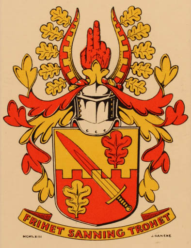 Exlibris by Jan Raneke from Sweden for ? ? - Heraldry 